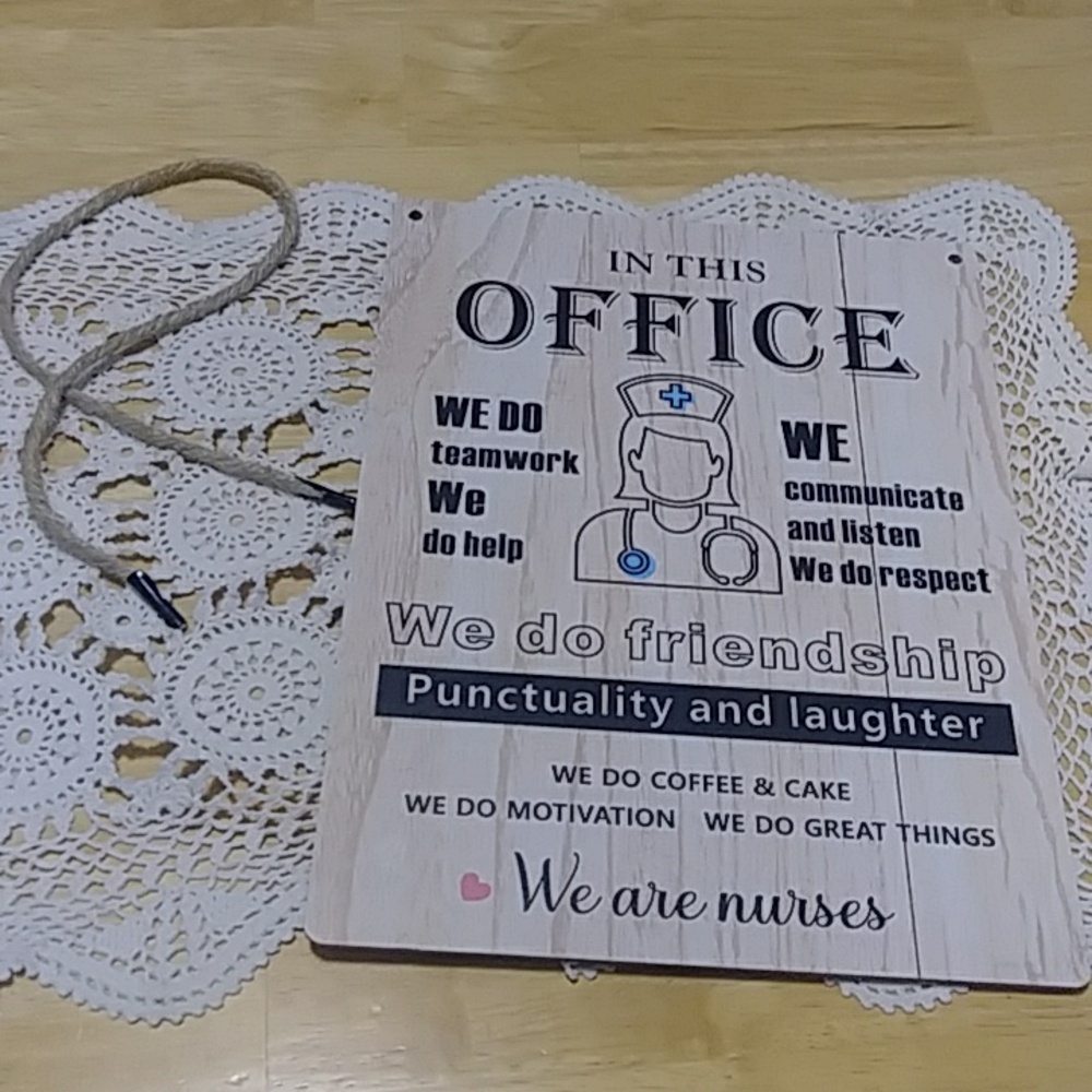 Nurse's Office Sign, teamwork, friendship, motivation